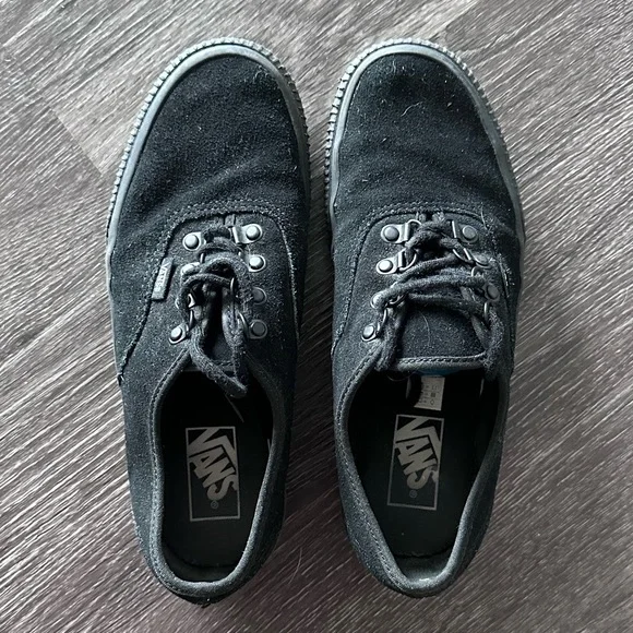 Vans Authentic Platform Black Mono Shoes - Picture 4 of 5